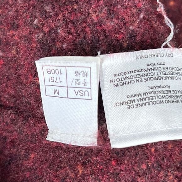 Brooks Brothers Sweater Merino Wool Women's Medium Crewneck Pullover Burgundy - Picture 7 of 10